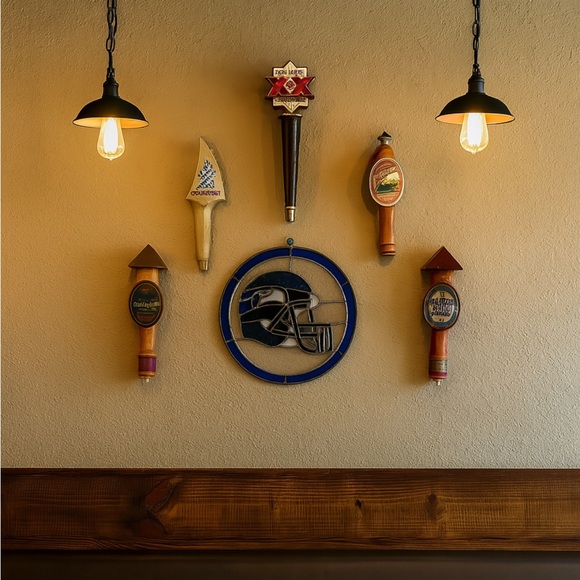 Vintage Seattle Seahawks Stain Glass Hanging - Picture 6 of 8